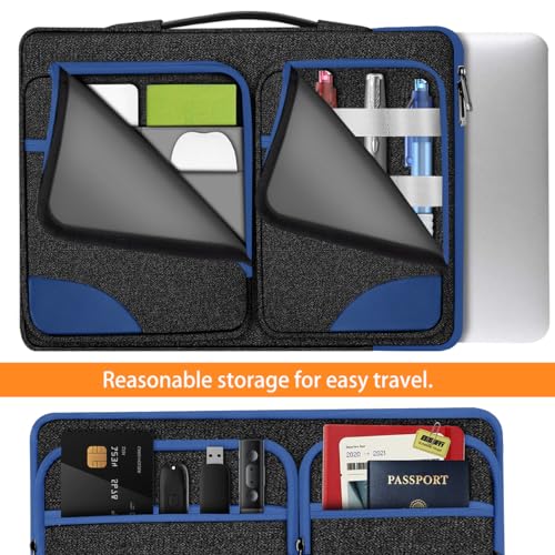 ZINZ 360 Protective Laptop Case 15" 15.6" 16" Sleeve, Water-Resistant Handbag with Straps Compatible with 16" MacBook Neo, MacBook Pro Air 16"/15", XPS 16" and Most 15" 15.6" 16" Notebooks,B01BL02 - color: B01bl02, size: 15"-16"