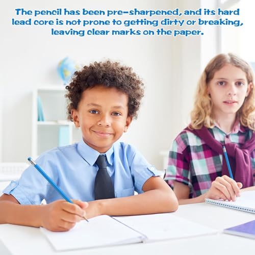 60 PCS Light Blue Pencils Bulk with Eraser, Pre-Sharpened HB Pencils for Writing & Drawing, School Supplies for Kids Homework, Tests, Art Crafts & Teacher Grading (Light Blue) - color: lightblue