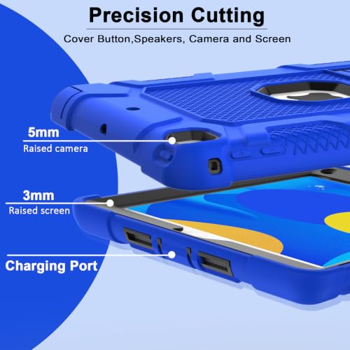 iPad 6th Generation Cases, iPad 5th Generation Case, iPad 9.7 Case, Hybrid Shockproof Rugged Drop Protection Cover Built with Kickstand for iPad 9.7 inch A1893 / A1954 / A1822 / A1823 (Blue+Black) - color: Blue+Black