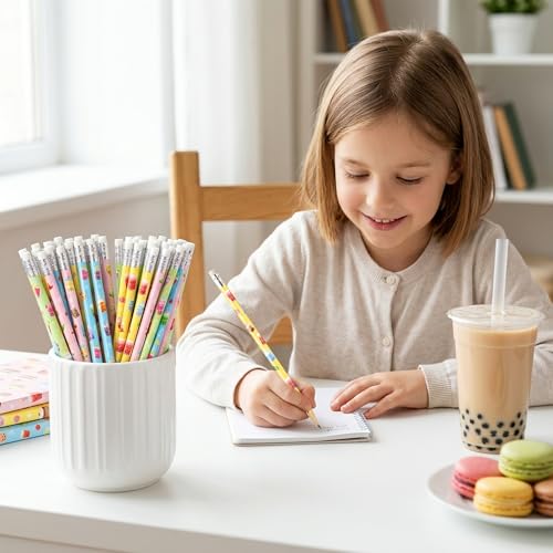 Xqumoi 60Pcs Bubble Tea Pencils with Eraser - Boba Milk Tea #2 HB Pencils, School Classroom Student Rewards Office Supply Holiday Gift Goodie Bag Fillers Stuffers Birthday Party Favors - style: Bubble Tea