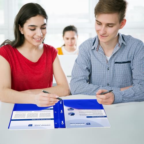 24-Pack Plastic Folders with Pockets and Prongs,2-Pocket Folders with 3 Fasteners, Holds 8-1/2" x 11" Paper for School/Office/Home, Blue - color: Blue, size: 24-Pack