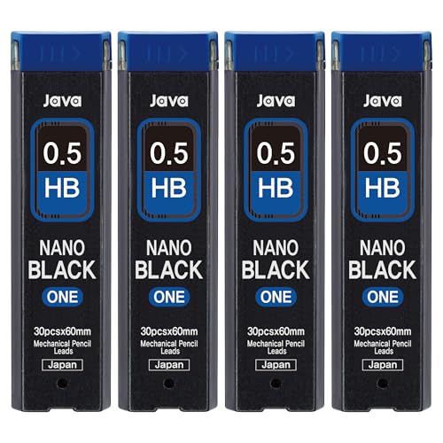 JVPEN Mechanical Pencil Refills, 0.5mm HB Nano Black Lead, Smooth Writing, Break-Resistant, Office & School Supplies, 4-Pack, 30pcs - style: 0.5mm NANOBLAck_HB_4pack