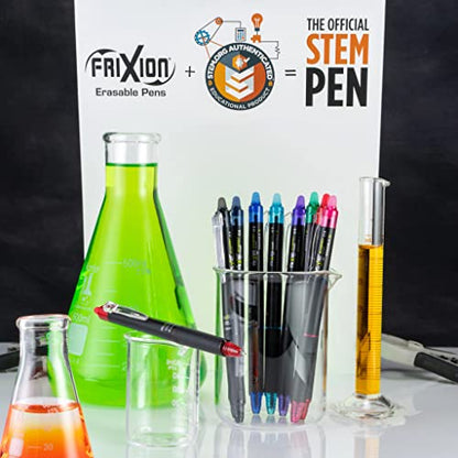 PILOT FriXion Synergy Clicker Erasable, Refillable, Retractable Gel Ink Pens, Extra Fine Point 0.5 mm, Navy, FriXion Erasable Pens 0.5 - Ideal for School & Office Writing (Pack of 98) - color: Navy, size: 1 Count (Pack of 98)