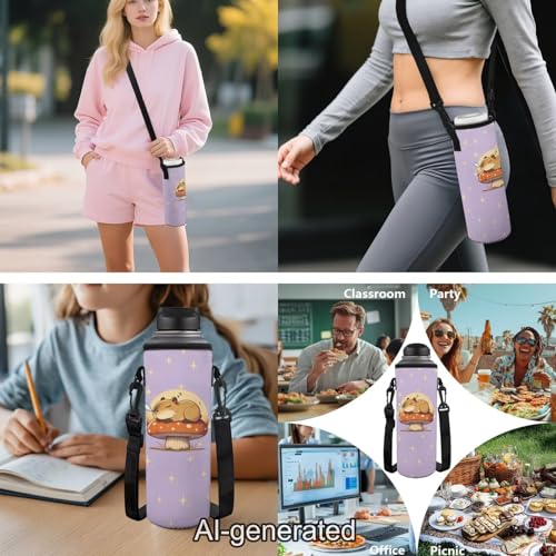 Capybara Kids School Backpack Set 5 Piece Bookbag with Lunch Bag Pencil Case and Water Bottle Carrier for Elementary and Middle School - color: Capybara