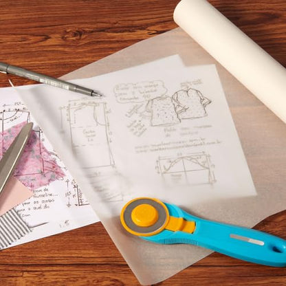 SEMLEART Tracing Paper Roll,24-inch x 25yard，White Translucent Vellum,Pattern Paper for Sewing, Drawing, Sketching, Gift Wrapping - color: 01-White, size: 24-inch x 25yard Roll