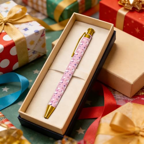 Ballpoint Pen 4Pcs Click Black Ink Metal Retractable 1.0 mm Medium Ballpoint Pens Quick Dry for Office School (Colorful Animal) - color: Colorful Animal