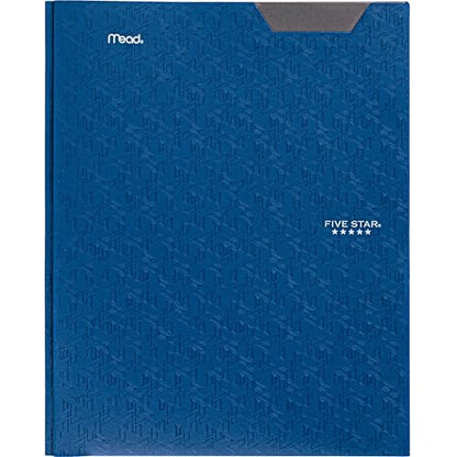 Five Star 2-Pocket Folder, Plastic Folder with Stay-Put Tabs and Prong Fasteners, Holds 8-1/2" x 11" Paper, Pacific Blue (72115) - color: Pacific Blue, size: 1 Count (Pack of 1)