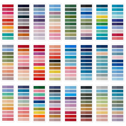 ReliThick 4800 Pcs Writable Sticky Tabs, 24 Colors Book Notes for Annotating Books, Self-Adhesive Index Tabs for Bible, Planner, Notebook, School & Office Supplies - color: Bold Colors