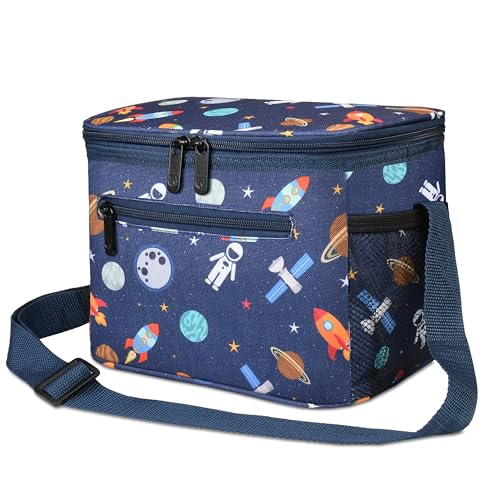 Tirrinia Insulated Lunch Box for Men/Women, Leakproof Lunch Bag for School Work, Large Lunch Tote Kids Boys Girls Student Back to School, Soft Cooler Office Picnic Beach Camping for Adults,Space - color: Space Pattern, size: Medium - 7.8L