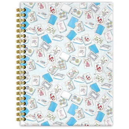 BRRNYOI Mahjong Gifts Notebook Journal 5.5x8.3, Gifts for Mahjong Women Lovers Players Journal Notebook, Mah Jong Hardcover Spiral Notebooks for Note Taking - color: 9