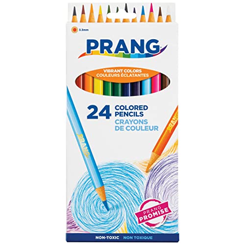 Prang Colored Pencils, Assorted Colors, 3.3 mm core, 24 Count - size: 24 Count (Pack of 1)