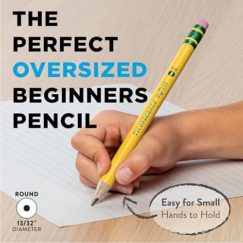 Ticonderoga My First Wood-Cased Pencils, Pre-Sharpened, 2 HB, With Sharpener, Yellow, 4 Count - style: 4 Count w/ Sharpener