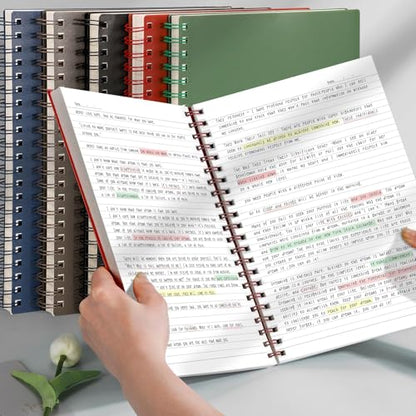 AHGXG Spiral Notebook College Ruled - Spiral Notebook Journal Large B5 7.6" x 10", 300 Pages/150 Sheets, 100GSM Thick Paper, Plastic Hardcover, for Women Men Office School, Black - color: Black, size: B5-Regular