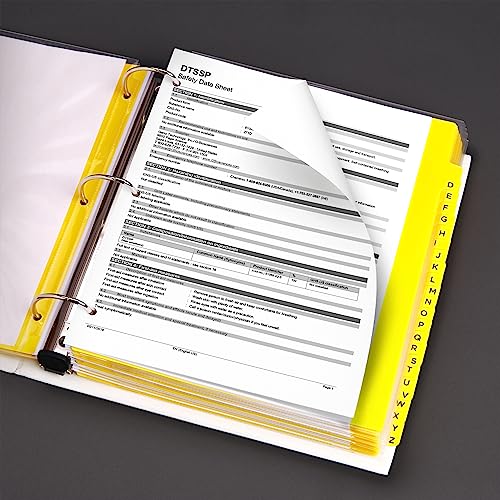 Avery Heavy-Duty Industrial SDS Binder, 3" One-Touch Rings, Yellow/Red Border (18952) - size: 3", style: Heavy-Duty