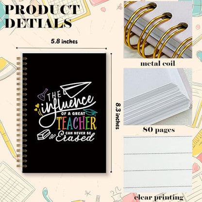 LRVSYUIN Teacher Spiral Notebooks, Teacher Journal for Back to School Classroom Supplies, Teachers Appreciation Gift for Graduation Retirement (B05) - style: The Influence of Great Teacher
