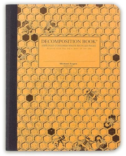 Decomposition Honeycomb College Ruled Composition Notebook - 9.75 x 7.5 Journal with 160 Lined Pages - Notebooks for School Supplies, Home & Office - 100% Recycled Paper - Made in USA - color: Honeycomb