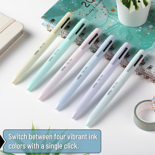 Mr. Pen- Ballpoint Multicolor Pen in One, 4-in-1, 6 Pack, Colorful Ink | Retractable Multi Color Pens All in One