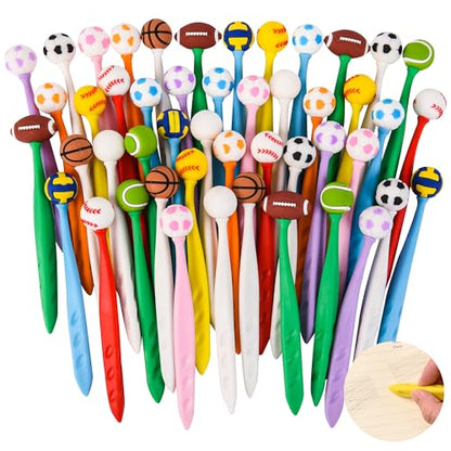48 Pcs Cute Sport Bobblehead Eraser for Pencils Kawaii Erasers Cute Fun Cartoon Erasers Supplies Birthday Classroom Gifts - style: Sports