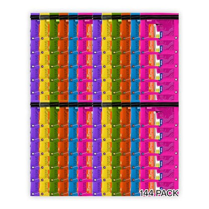 BAZIC PRODUCTS Bright Color 3-Ring Pencil Pouch with Mesh Window, 144-Case | clear mesh window and a zipper closure for pens, pencils, supplies - size: 144 Count (Pack of 1)