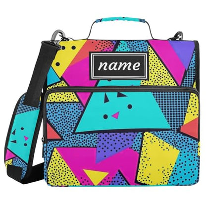 Kcldeci Zipper Binder Organizer 1.5inch 3 ring binder Bag for School and Office Expanding File Folder - color: F10