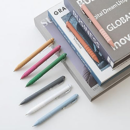 Aisibeiger Ballpoint Pens Black Ink Ball Point Pen with Super Soft Grip Medium Point 1.0mm Office Pens (Silver 12-count) - color: Silver 12-count
