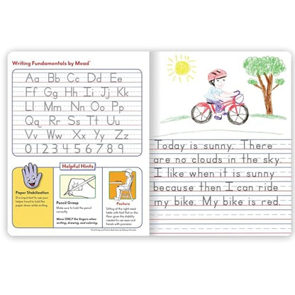 Mead Primary Journal Creative Story Tablet Composition Notebook, 7.5" x 9.75", Grades K-2, 100 Sheets, Red (489903-ECM), (Pack of 12) - color: Red, size: Pack of 12