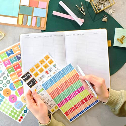 Clever Fox Teacher Planner, School & Homeschool Book, B5 Size Amber Yellow | Undated, 7x10, lay-flat binding, heavy-duty hardcover, teacher lesson weekly & daily planner, homeschool supplies - color: Amber Yellow, size: Smaller than A4 (7″ x 10″)