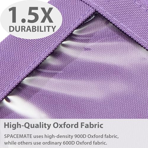 SPACEMATE Binder Pencil Pouch Case Box Bag for 3 Ring Binder School Supplies Girls Boys Kids, Clear Preppy Stuff Large Aesthetic Pen Organizer, Back to College Stationary, 1 Pack, Purple - color: Purple