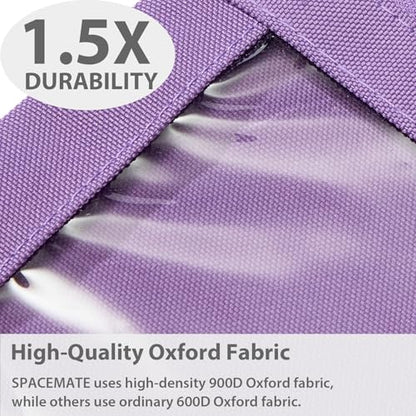 SPACEMATE Binder Pencil Pouch Case Box Bag for 3 Ring Binder School Supplies Girls Boys Kids, Clear Preppy Stuff Large Aesthetic Pen Organizer, Back to College Stationary, 1 Pack, Purple - color: Purple