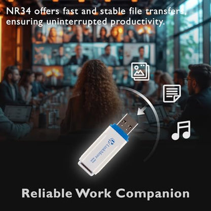 LinkMore 64GB NR34 USB3.2 USB 3.1Flash Drive, Read up to 120MB/s, Write up to 60MB/s, Thumb Drive - color: White(NR34- High Speed), size: 64GB