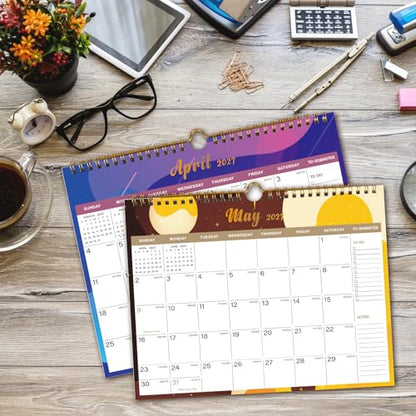 Lbylyhxc 2026-2027 Calendar - Includes July 2026 to December 2027-18 Monthly Wall Calendar 2026 - 2027, 11 x 8.5 Inches.Thick Paper with Julian Dates and Block for New Year and Christmas Presents (Calendar 2026-2027 Geometric) - color: Calendar 2026-2027