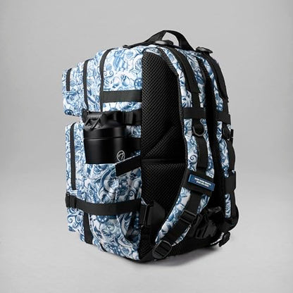 WOLFpak 45L Athletic Gym Backpack - Durable 1000D Waterproof Oxford Material with MOLLE Webbing, Laptop Pocket - color: Sailor's Curse