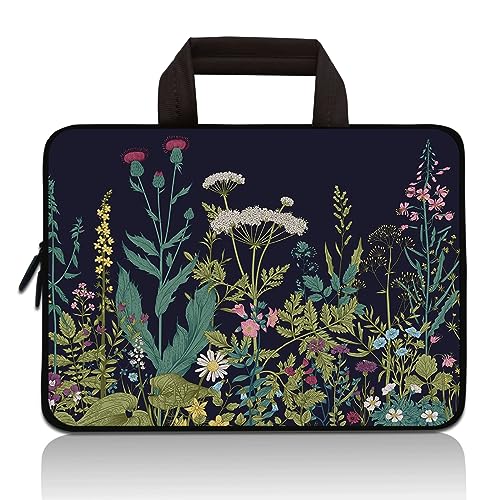 Universal 7-9 inch Tablet Sleeve Ultra-Portable, Neoprene Carrying Sleeve Case Bag Compatible with 7" 8" 8.5" 8.9" 9" Apple iPad mini, Samsung, Google, HP, Acer(Elegant Flower) - color: Elegant Flower