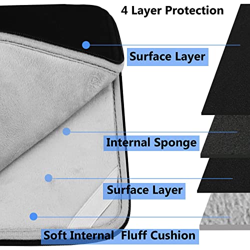 Hsmienk Laptop Sleeve Case 17 Inch, Durable Shockproof Protective Computer Cover Flip Case Briefcase Carrying Bag Compatible with 17-17.3 Inch Laptop, Computer, Notebook, Black - color: Black, size: 17 Inch