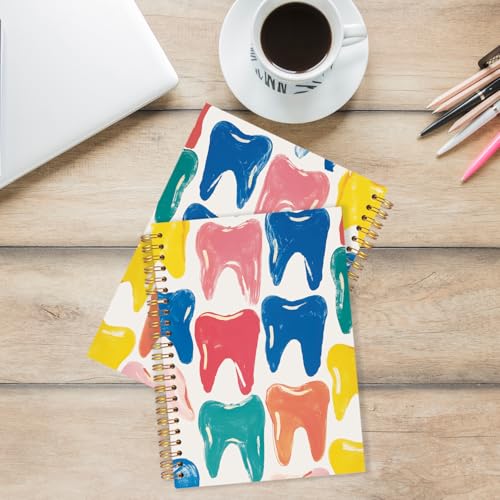 Dentist Gifts Notebook Journal, Dental Hygienist Assistant Office Gifts for Women, Dentist Office Supplies,Hardcover Spiral Journal Notebook 5.5x8.3 Inch - color: Dentist Office