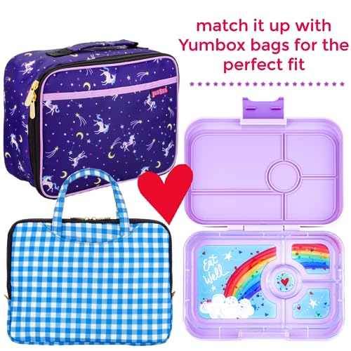 Yumbox Tapas Leakproof Bento Box, 4 Compartments, Seville Purple | Large 4.2-Cup Capacity | Sandwich-Friendly| Removable Compartment Tray | Easy-Open Single Latch | Ideal for Teens & Adults - color: Seville Purple Rainbow