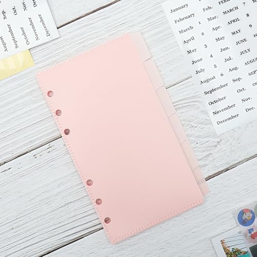 Mogoostry 12pcs Pink A6 Binder Pockets Cash Envelopes Pink Divider Pocket with 6Tabs and Label Sticker A6 Budget Sheet Sleeves Two Pockets Folder Binder Inserts Money Organizer - color: 12pcs Pink Envelope