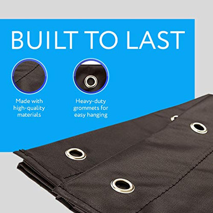 IMPRESA Deep File Pocket Chart - 47 x 14 in, Black - 2-Pack 20-Pocket Chart for Classroom Folders - Reinforced Grommets & Wall File Holder for Teachers