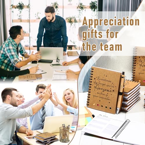 10 Sets Inspirational Notebooks Bulk Back to School Spiral Notebook with Notepad and Bamboo Pen Team Appreciation Gift for Office Teacher Employee Social Worker Student (Sometimes You Forget) - style: Sometimes You Forget