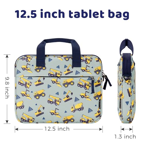Choco Mocha Kids Tablet Sleeve Bag for Boys & Girls, (10-12.5Inch) - color: Truck Gray 12.5inch, size: 12.5inch(12.5 x 9.8 x 1.3)