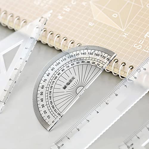 Drawing Compass Drafting Tools Metal Compass Set Set Mathematics Geometry Compass Triangle Ruler Drawing Tool Design Set Stationery Suitable for School and Office Students Math Ruler Kit