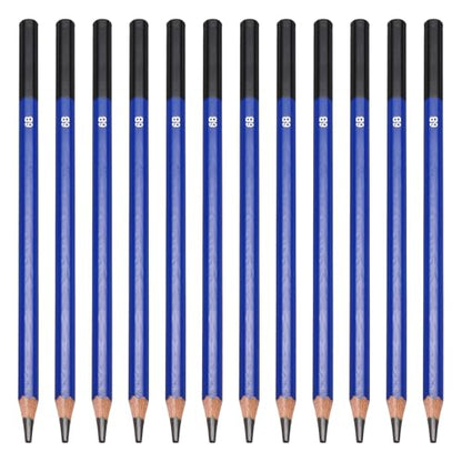 PATIKIL 6B Drawing Pencils for Sketching, 12PCS Sketch Pencils for Drawing Art Pencils Graphite Wood Pre-sharpened for Drawing Sketching Artists, 6B Pencils - size: 1 Count (Pack of 1), style: 6B