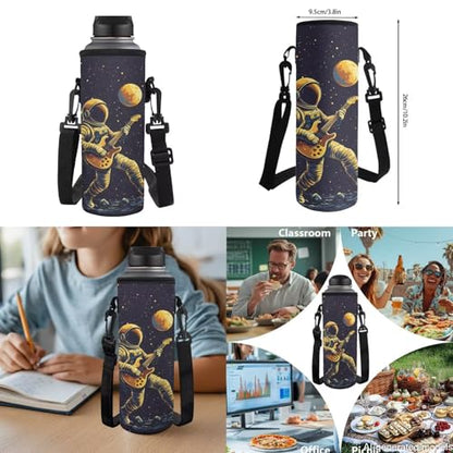 17 Inch Kid's 4PCS Backpack Set, Back to School Essentials | Insulated lunch box, water bottle pouch, pencil case, lightweight, padded shoulder straps, for elementary, middle school - color: Astronaut Starry