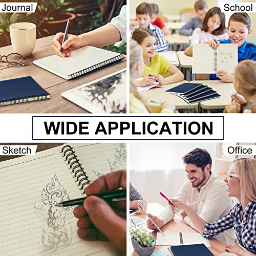 Yahenda 18 Pcs Spiral Notebooks Bulk, A5 8.3 x 5.5 Inch College Ruled Lined Notebooks, 100 Pages Soft Cover Journals for Students Classroom Office Back to School Supplies (Deep Blue) - color: Dark Blue