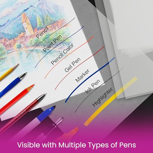 Tracing Paper 9x12 in, 75 Sheets, Transparent Sketch Paper 63gsm | Translucent, Sketching & Drafting, Overlays, Pencil Marker & Ink, Premium - size: 9" x 12" (75 Sheet)