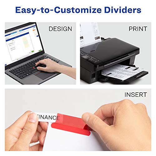 Avery 8-Tab Binder Dividers, Insertable Multicolor Big Tabs, 1 Set (11123)