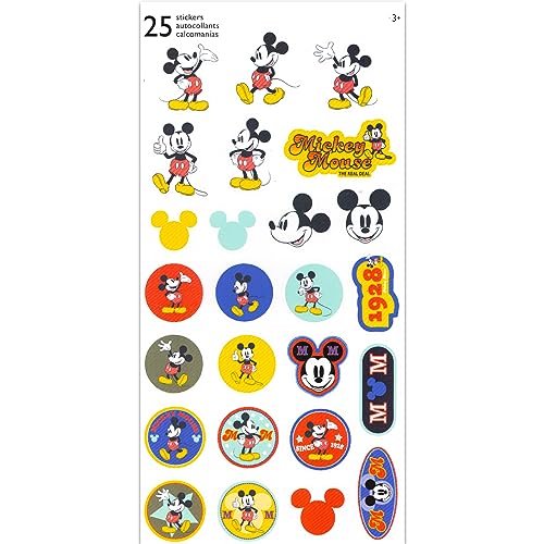 Disney Mickey Mouse Reusable Water Bottle Set - Bundle with Plastic 30oz Water Bottle Twist Top with Straw for Home, School, Sports, Plus Sticker, More Sport Container