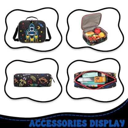 Kids Rolling Backpack with Wheels for Elementary Students 16inch 3 in 1 Boys Travel Luggage Carry on Backpack for Boys Ages 6-8 8-12 - color: B Black
