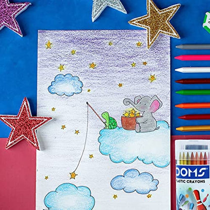 DOMS Plastic Crayon 28 Shades Round Tin