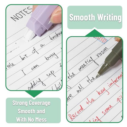 Mr. Pen- Aesthetic Highlighters and Ballpoint Pens No Bleed, 17 Pack | Aesthetic Correction Tapes, Bible Highlighters and Pens No Bleed, Fast Dry and No Smear for Bible Journaling, School Supplies